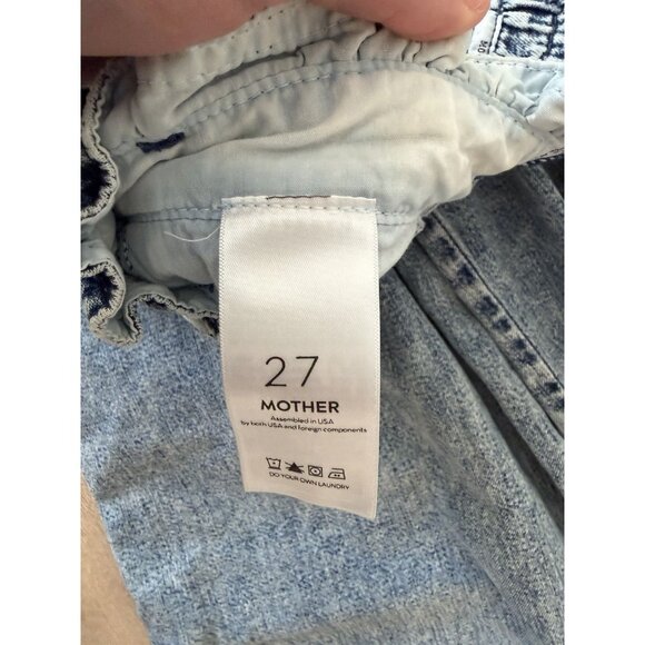 MOTHER The Ruffle Greaser Ankle Jeans in Threading The Needle Size 27 Stretch - Picture 6 of 10